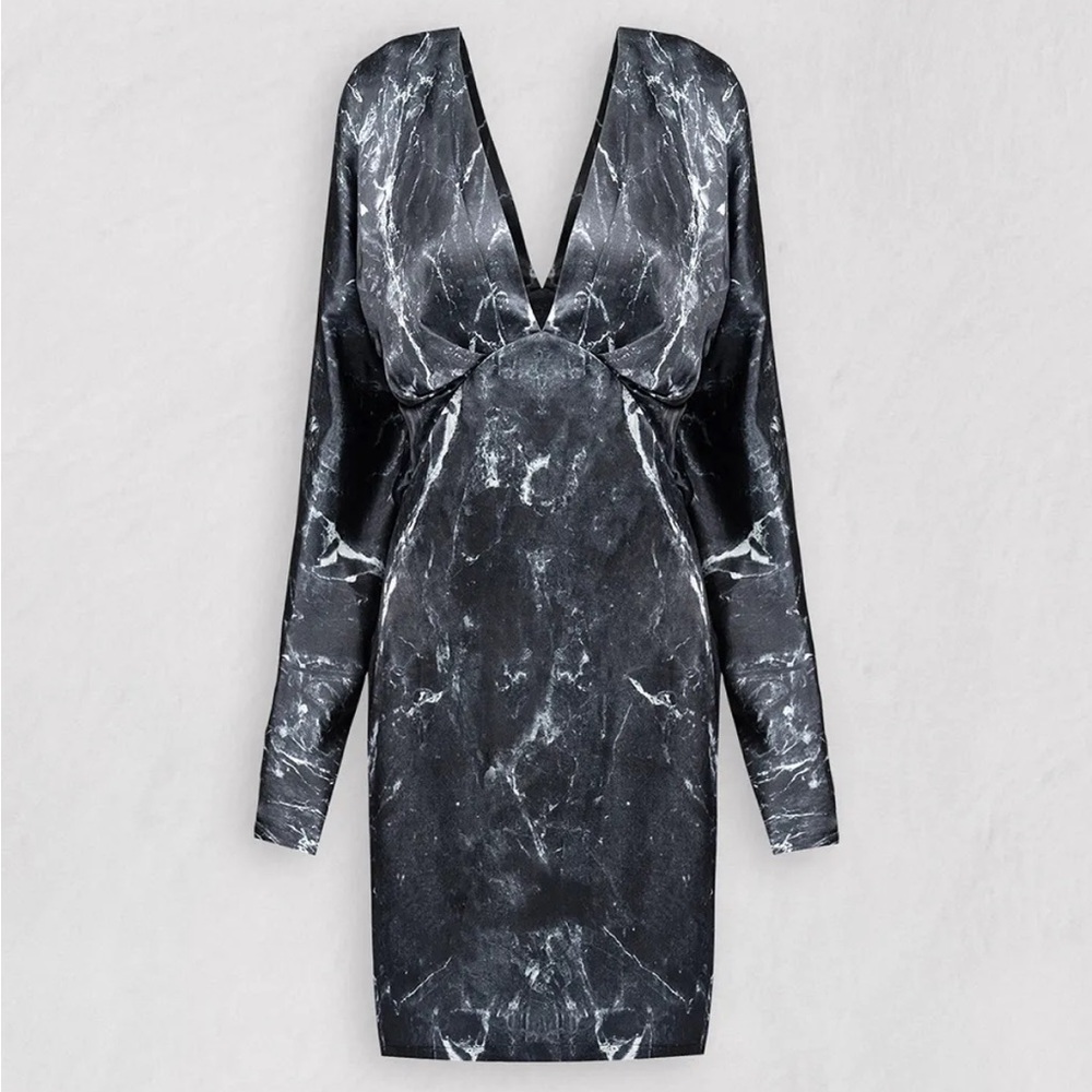 Mes Demoiselles Sully Dress size 34 (S or 3-4 in US) marbled black and white